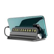 Multi-Functional Hideable Night Luminous Car Temporary Parking Card Car Phone Number Card Plate Car Styling Telephone Cellphone Holder