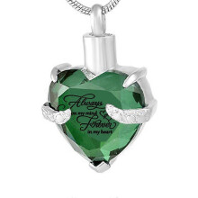 (E)Always on My Mind Forever in My Heart Cremation Urn Necklace for Ashes Urn Jewelry Memorial Pendant, No Necklace
