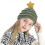 (45-53CM)Girl's Christmas Tree Hat with Star Rhinestones 1
