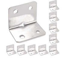 Fixing Brackets Angle 90 Degree Right Angle Corner Bracket, L Shaped Furniture Fixing Corner Brace Joint Corner Connector10pcs