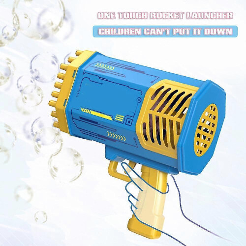 (Purple) Bubble Machine Gun, Diy Bubble Bazooka Machine 69 Holes Bubble Blower 2