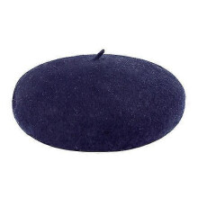 (Dark Blue)Solid Warm Wool Hats Men Women Beret Beanie Military Army Hat Unisex Cap Gifts
