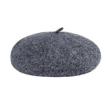 (Dark Gray)Solid Warm Wool Hats Men Women Beret Beanie Military Army Hat Unisex Cap Gifts