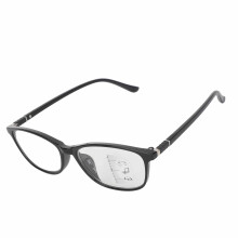 Progressive Multifocal Reading Glasses for Men Women Anti Blue Ray Resin Black Frame
