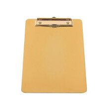 Metal Clipboard Writing Pad File Folders Document Holder Desk Storage School1pcs,gold)