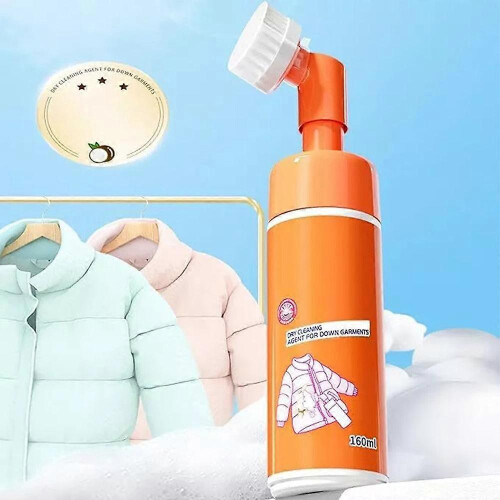 Dry Cleaning Agent with Brush Head for Down Jacket, 160ml Down Jacket Cleaner 1