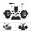 Vintage Bike Shape Flip Clock - Retro Mechanical Table Timer, White 1
