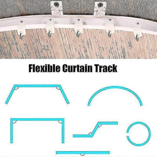 (3m) 1-5 Meters Bendable Ceiling Curved Curtain Track Flexible Ceiling Curtain - PJ 2