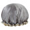 (Colour, Gray) 3 Pack Satin Silk Bonnet Sleep Cap Extra Large Jumbo Day And Night Cap 2
