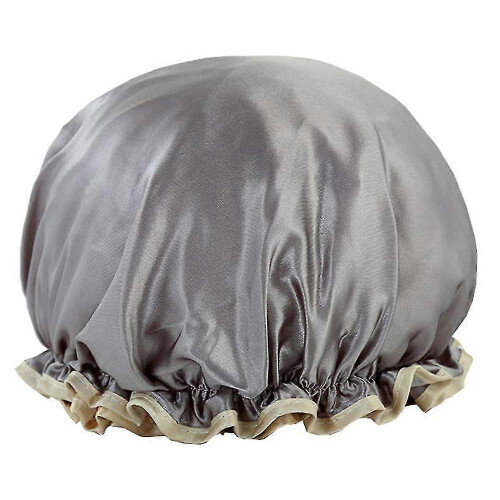 (Colour, Gray) 3 Pack Satin Silk Bonnet Sleep Cap Extra Large Jumbo Day And Night Cap 1
