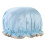(Colour, Blue) 3 Pack Satin Silk Bonnet Sleep Cap Extra Large Jumbo Day And Night Cap 2