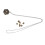 Mini Metal Dice Set Necklace Style 2 with Storage Box, Tiny Polyhedral Toy 1