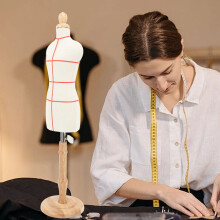 Female Dress Form Beech Wood Mannequin Torso with Stand for Sewing & Display