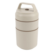 Stainless Steel Insulated Food Jar 620ml Beige Leak Proof Wide Mouth