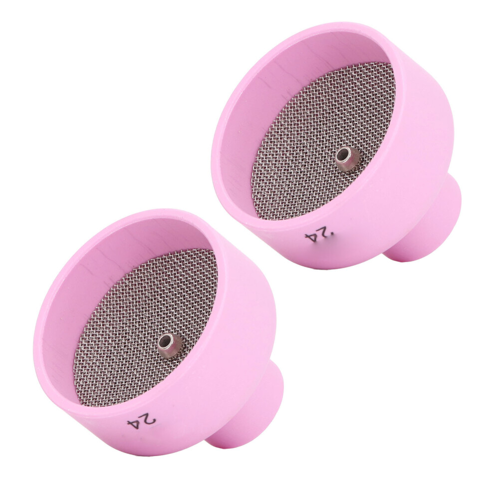 2Pcs Tig Welding Cup Set, 24# Ceramic Nozzle, 2.4Mm Center Hole 9461393377352