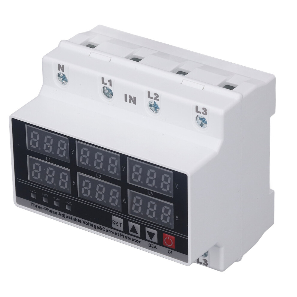 63A 3-Phase Over & Under Voltage Protector, Adjustable, Self Reset 4931393377461