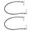 2Pcs 12in Guitar Pedal Cable 1/4in Matte Black 1