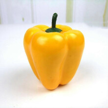 (Yellow pepper) 3Pcs Artificial Fake Faux Vegetables Decor Children Teaching Props