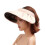 (Black)Summer Women Sun Empty Top Big Brim Visor Outdoor Beach Sunscreen Caps 2