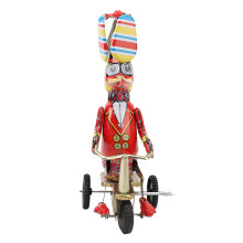 Duck On Bike Tin Toy - Handmade Clockwork Wind-Up