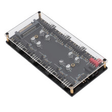 ARGB PWM 2 in 1 Hub 8 Way 5V3PIN/12V4PIN Acrylic