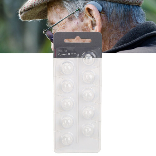 10PCS Silicone Ear Tips for Hearing Aids, 8mm Dual Layer, Anti-Static 2
