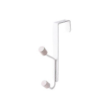 Set Of 2 Over Door Hooks, Double Coat Hooks, Heavy Duty Metal Wooden Hooks Organizer Rack for Hanging Coats