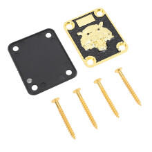 Electric Guitar Neck Plate with 4 Holes Zinc Alloy Replacement GV120