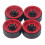 4Pcs Beadlock Wheel Rim Set 1.9in 1/10 Red 1