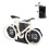 Vintage Bike Shape Flip Clock - Retro Mechanical Table Timer, White 2