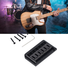 Black Stratocaster 6-String Hardtail Saddle Bridge