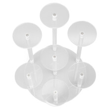 7-Tier Acrylic Cupcake Stand, Elegant 15x15cm Display Riser