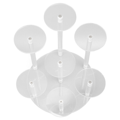 7-Tier Acrylic Cupcake Stand, Elegant 15x15cm Display Riser