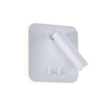 Modern Wall Lamp with Adjustable Light Mode and USB Port-White