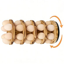 Natural Wood twist oocyte Rack maintains Eggs Organized On Table