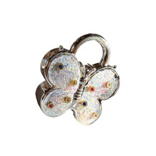 Mini Butterfly Evening Bag Acrylic Clutches Purses-Silver