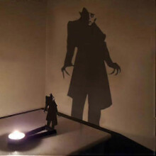 (f) Nosferatu Candle Holder, Halloween Horror Candle Holder Metal Decoration