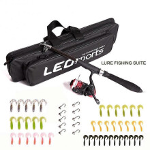 New 1.6m Telescopic Fishing Rod Fishing Combo Portable Ultralight Rod And 7.2:1 Gear Ratio Fishing Reel Fishing Accessories