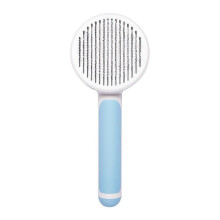 (blue) Dog Hair Brush Self-cleaning Comb for Dog and Cat Pet Supplies Removes