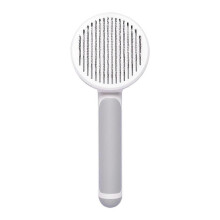 (grey) Dog Hair Brush Self-cleaning Comb for Dog and Cat Pet Supplies Removes