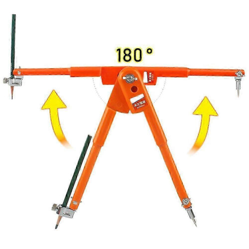 1Pc Carpenter Precision Pencil Compasses Large Diameter Adjustable Dividers Woodworking Compass Max 1