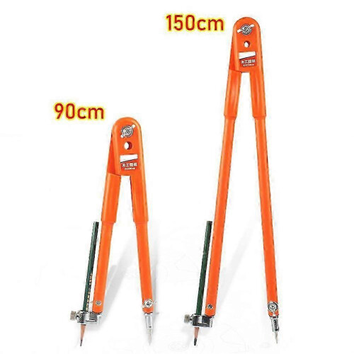 1Pc Carpenter Precision Pencil Compasses Large Diameter Adjustable Dividers Woodworking Compass Max 2