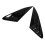 2PCS Rear Side Window Louver Gloss Black 2020-24K5 16