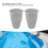 2PCS Pool Pump Filter Basket 197x145x85mm Replacement for SPA 3