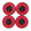 4Pcs Beadlock Wheel Rim Set 1.9in 1/10 Red 2