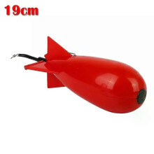 (19cm Red) Universal Automatic Fishing Floating Float Device Carp Fishing Large Rockets Bomb Spomb Fishing Tackle Rocket Feeder Float