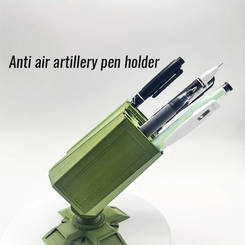 Unique Miniature Missiles Shape 3D Printed Pen Holders-Black 2