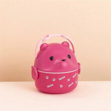 (pink) Portable Lunch Box For Going Out, Cute Cartoon Compartments Fresh-keeping Fruit Box Lunch Box