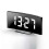 (black 01) LED Digital Alarm Clock Mains USB/Battery Temperature Large Mirror Display 1