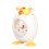 Cute Egg Shell Chicken Alarm Clock, ABS Desk Decor, White 1